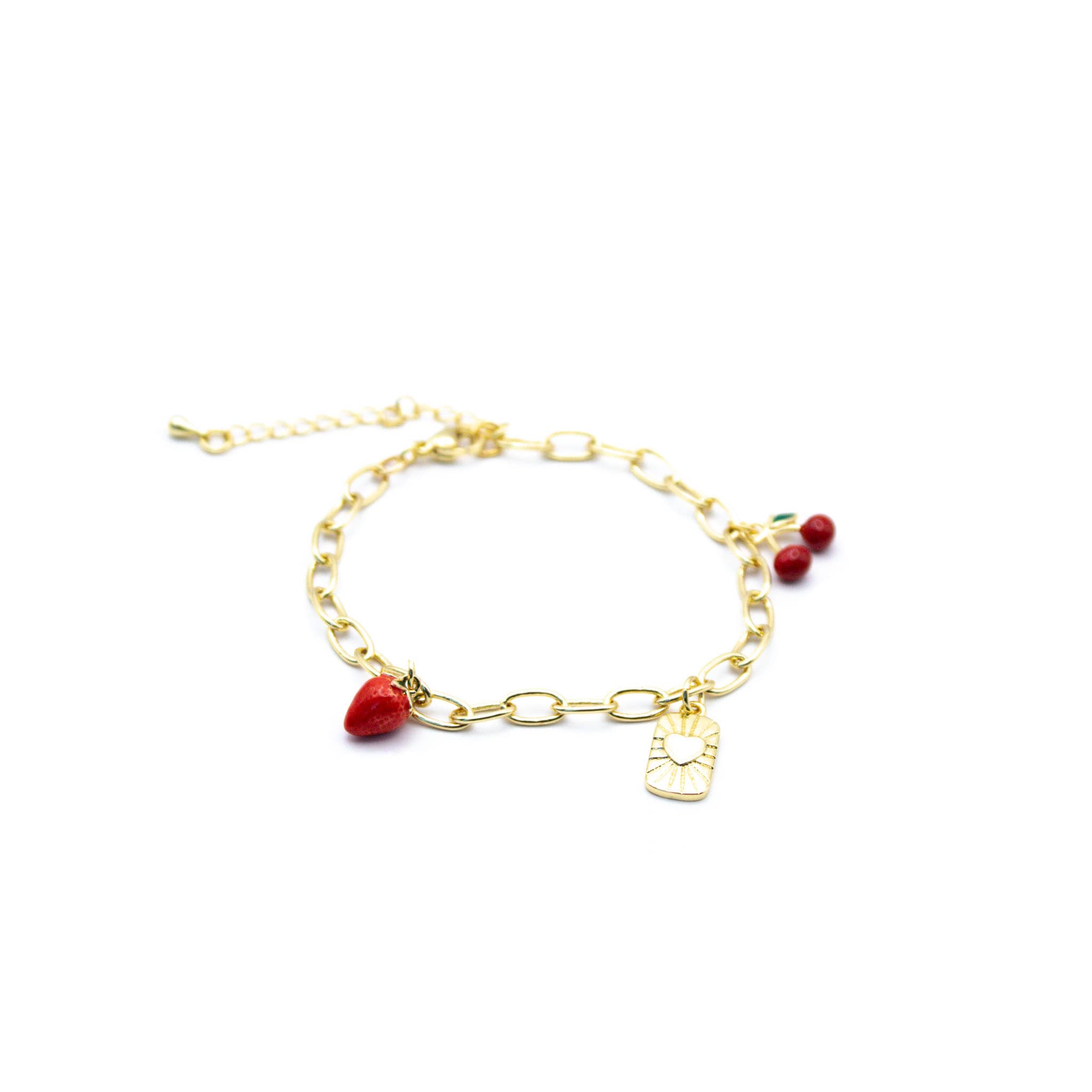 Pulsera Baño de Oro Rojo Amor
